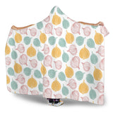 Colorful Onions White Background Hooded Blanket
