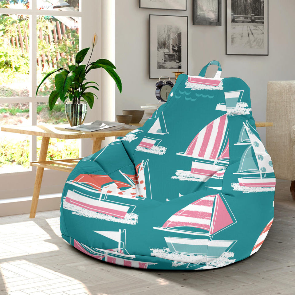 Cute Sailboat Pattern Bean Bag Cover