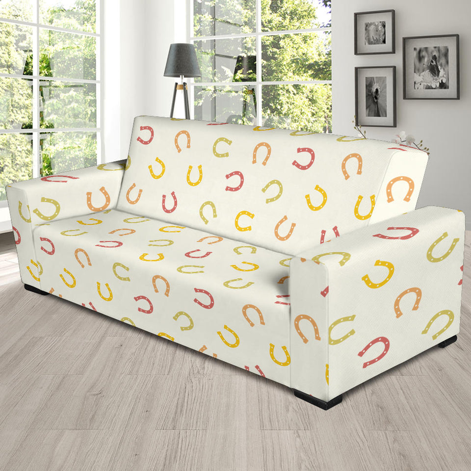 Horseshoes Pattern Print Design 02 Sofa Slipcover