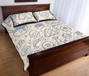 Cute sushi icon pattern Quilt Bed Set