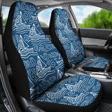 Hand Drawn Sailboat Pattern  Universal Fit Car Seat Covers