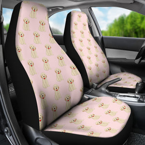 Golden Retriever Pattern Print Design 02 Universal Fit Car Seat Covers