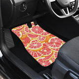 Tropical Grapefruit Pattern Front And Back Car Mats