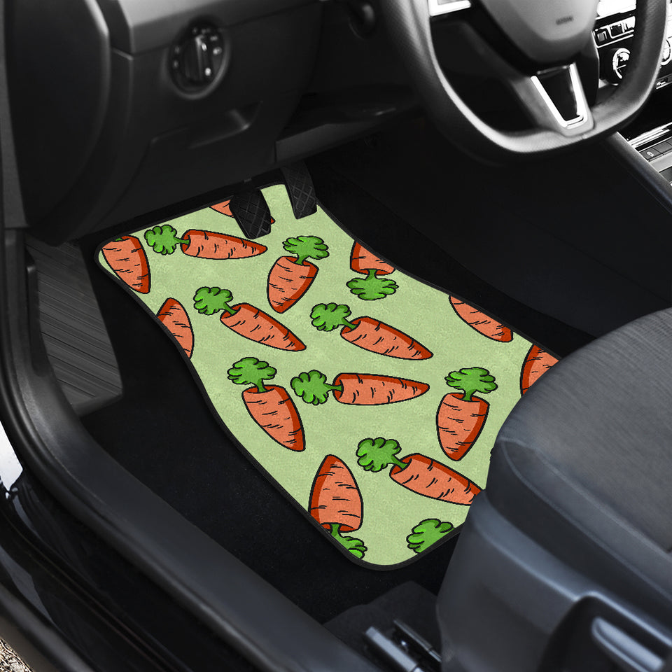 Carrot Pattern Print Design 05 Front Car Mats