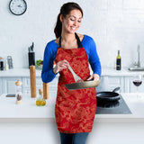 Gold Dragons Red Background Adjustable Apron