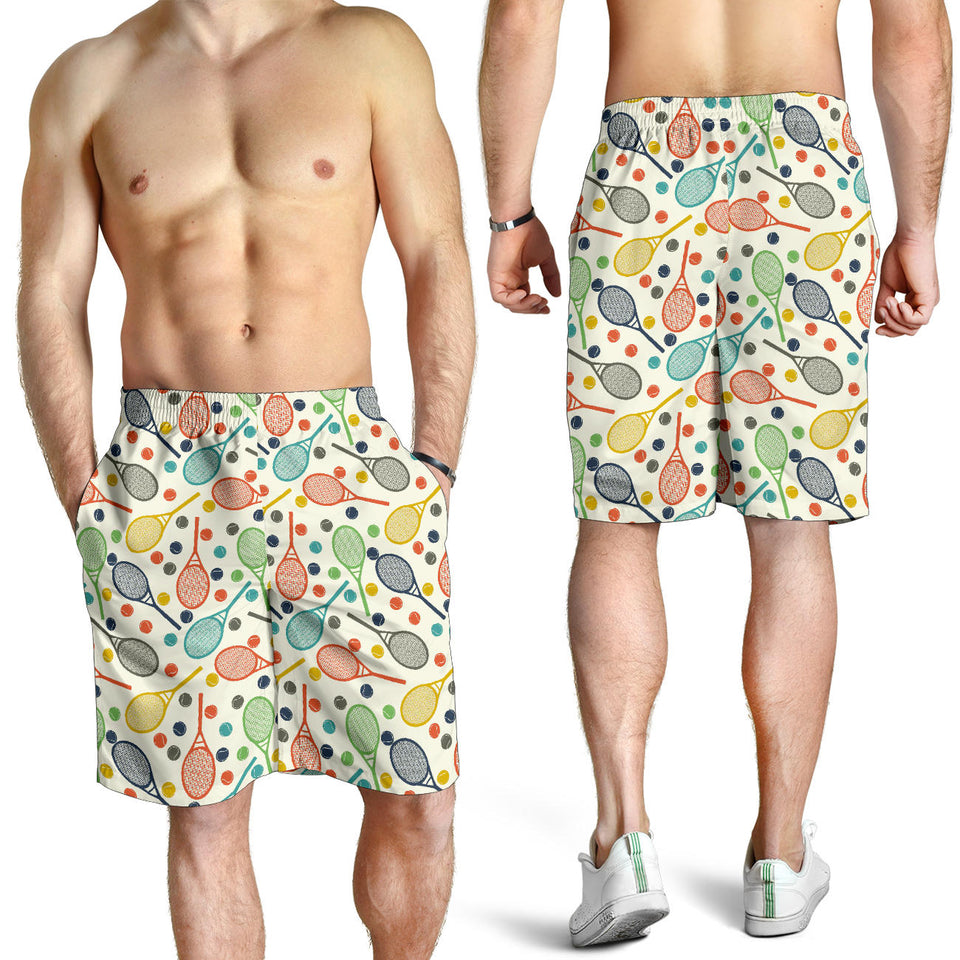 Tennis Pattern Print Design 03 Men Shorts