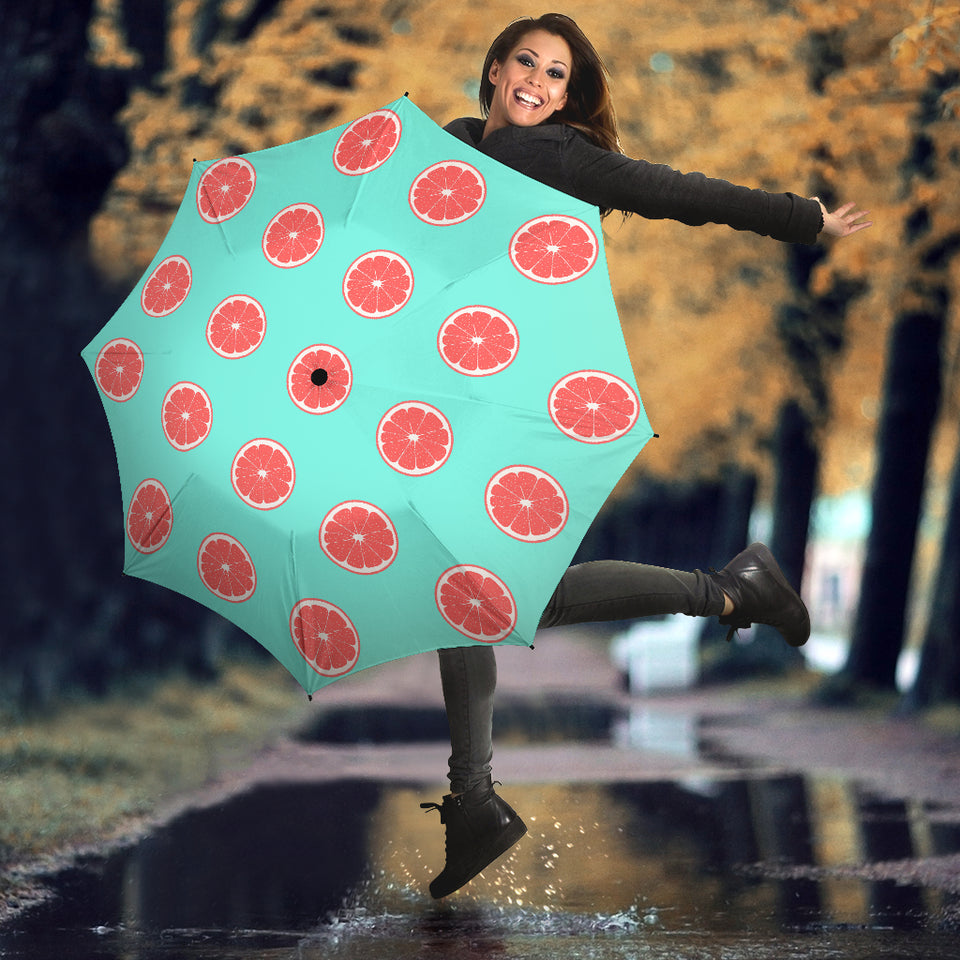 Grapefruit Green Background Umbrella