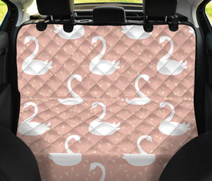 Swan Flower Light Pink Background Dog Car Seat Covers