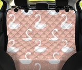 Swan Flower Light Pink Background Dog Car Seat Covers