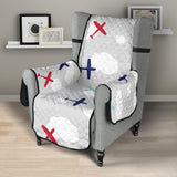Airplane cloud grey background Chair Cover Protector