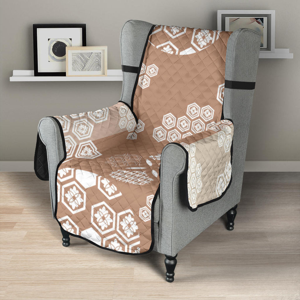 Beautiful hexagon japanese  pattern Chair Cover Protector
