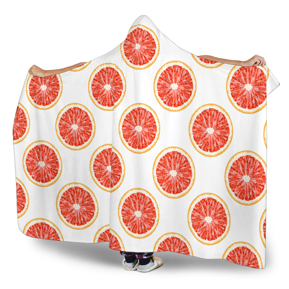 Grapefruit Pattern Hooded Blanket