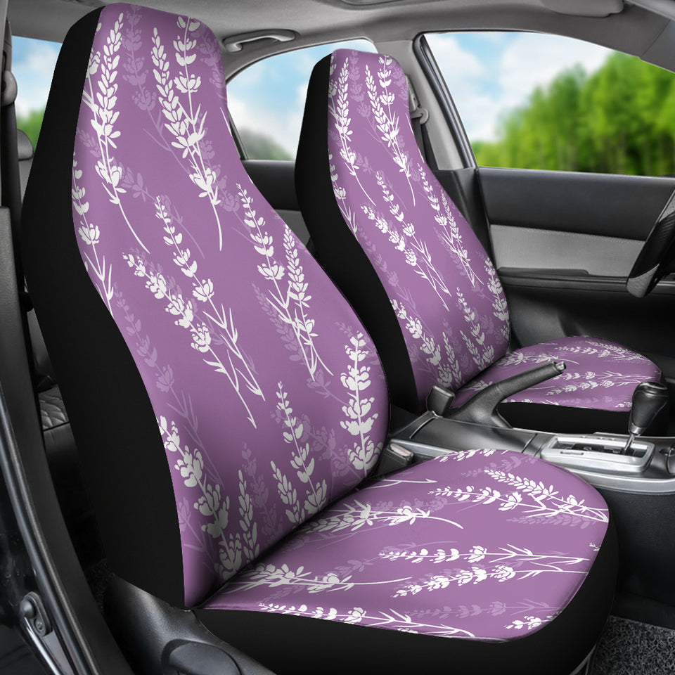 Lavender Flowers Purple Pattern Universal Fit Car Seat Covers