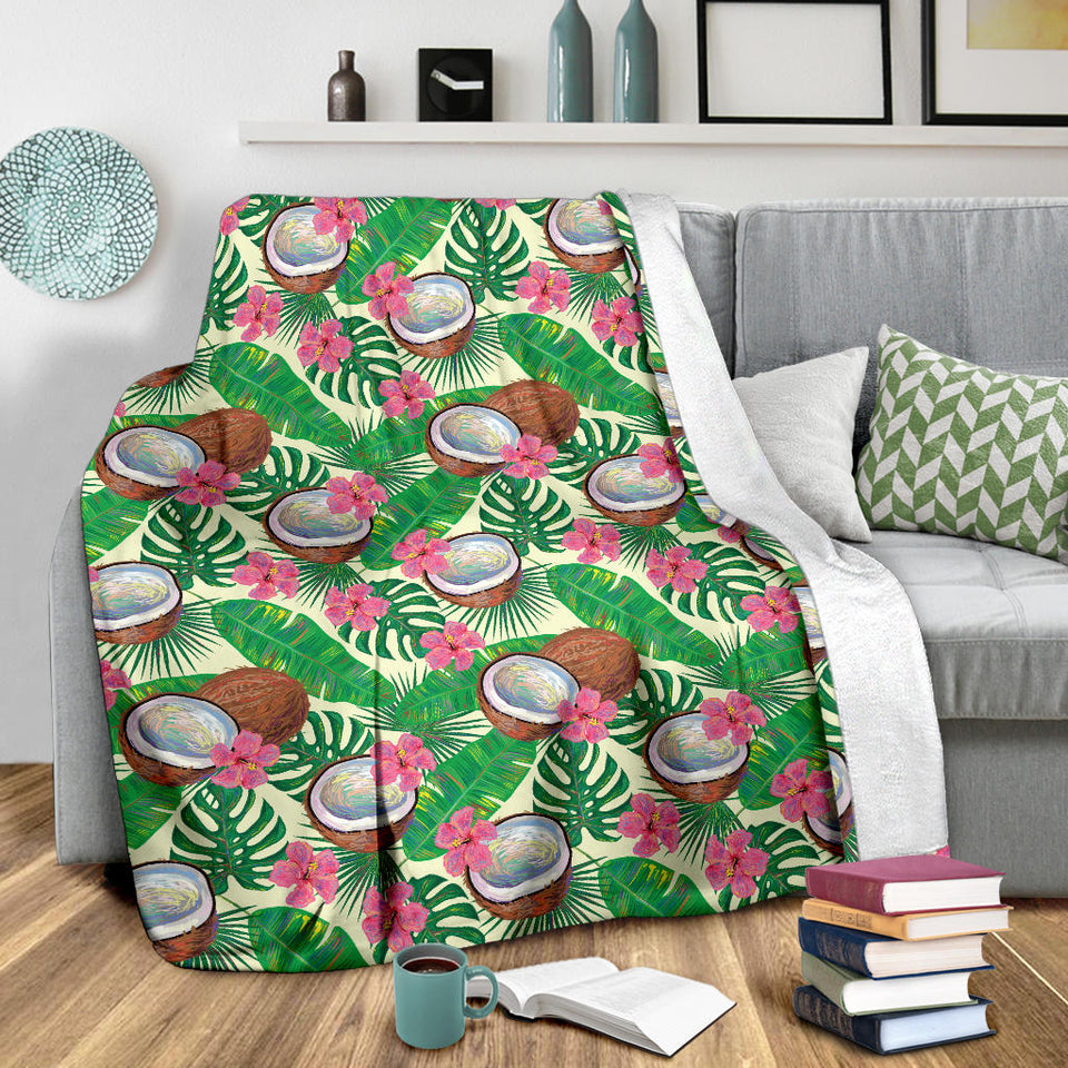 Coconut Pattern Print Design 01 Premium Blanket