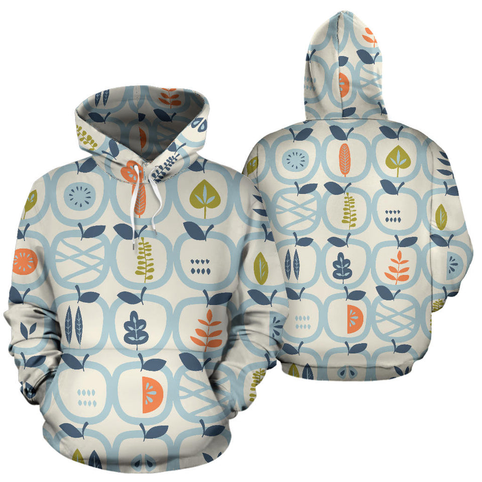 Apples Leaves Pattern Men Women Pullover Hoodie