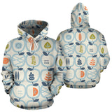 Apples Leaves Pattern Men Women Pullover Hoodie