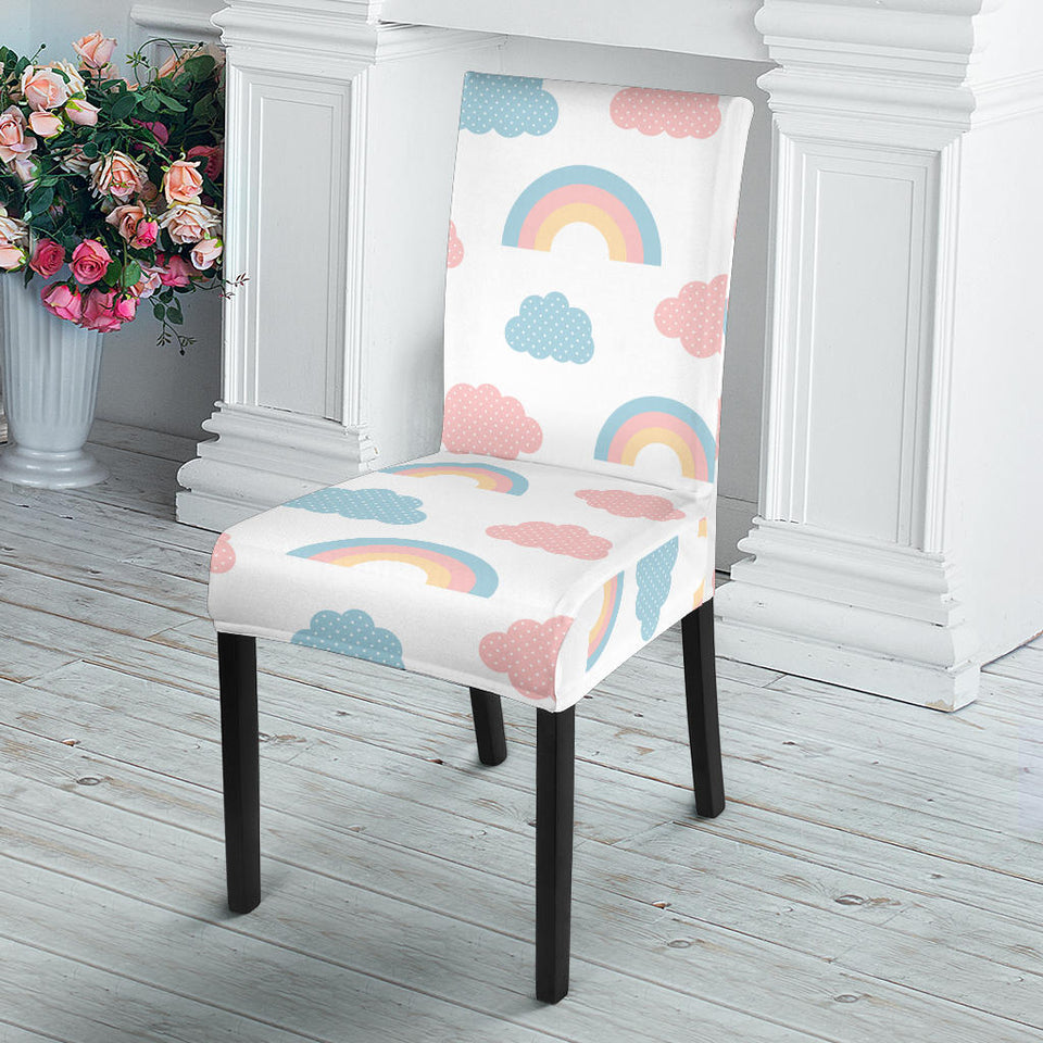 Cute Rainbow Clound Pattern Dining Chair Slipcover