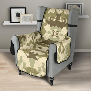 Light Green camo camouflage pattern Chair Cover Protector