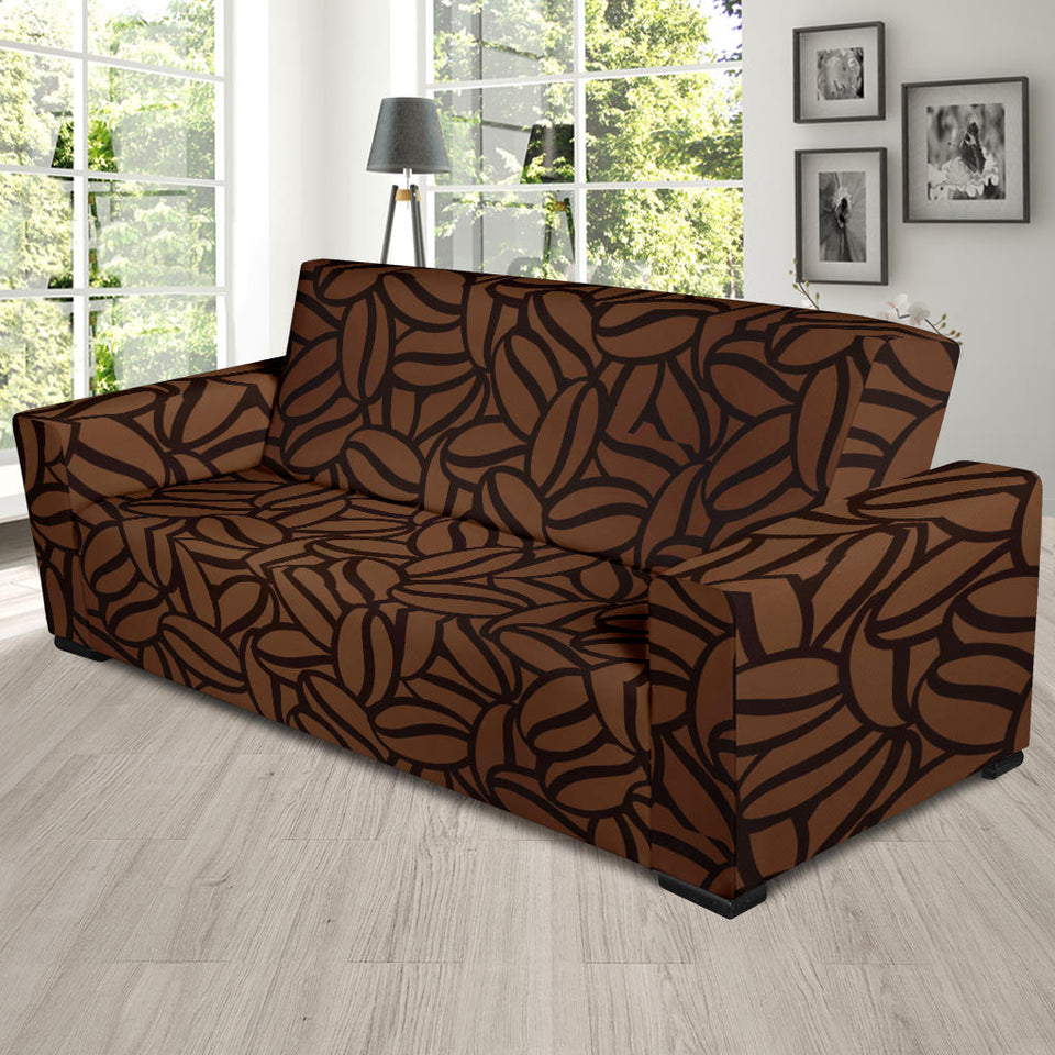 Coffee Bean Pattern Sofa Slipcover