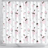 Poodle Dog Rose Cake Pattern Shower Curtain Fulfilled In US