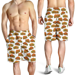 Sandwich Pattern Print Design 02 Men Shorts