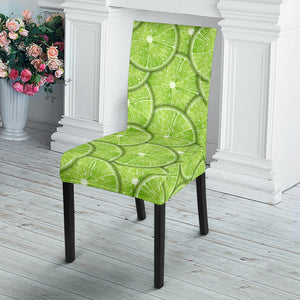 Slices Of Lime Pattern Dining Chair Slipcover