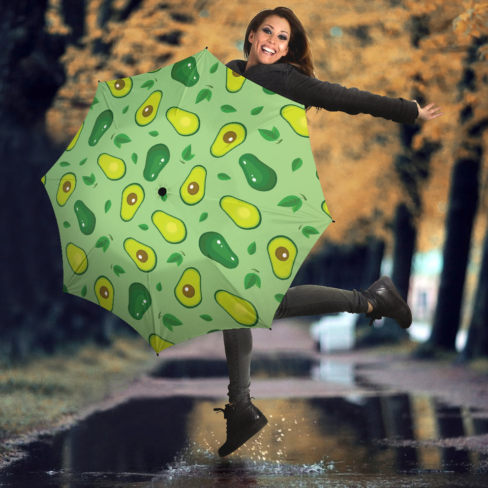 Avocado Pattern Green Background Umbrella