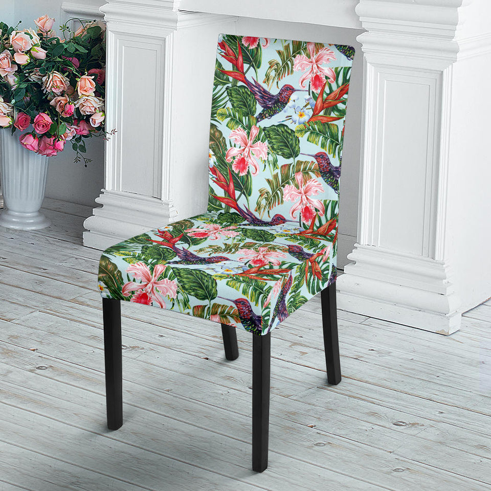 Hummingbird Pattern Print Design 05 Dining Chair Slipcover