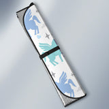 Colorful Unicorn Rainbow Heart Pattern Car Sun Shade