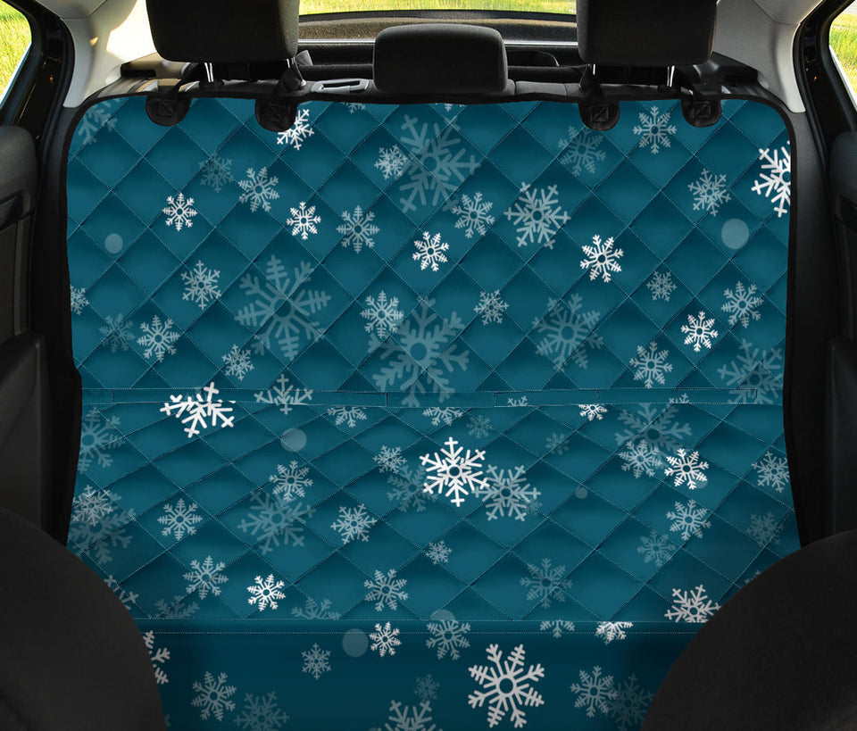 Snowflake Pattern Dark Background Dog Car Seat Covers