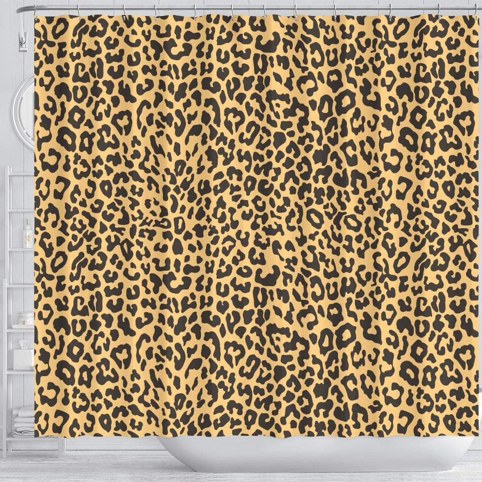 Leopard Skin Print Shower Curtain Fulfilled In US