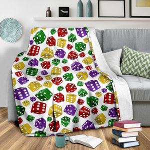 Dice Pattern Print Design 03 Premium Blanket