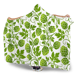 Hop Design Pattern Hooded Blanket