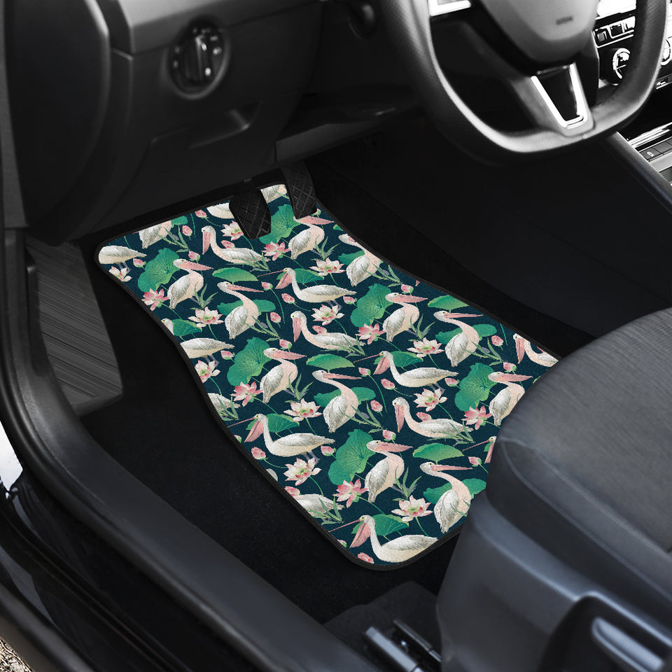 Pelican Pattern Print Design 03 Front and Back Car Mats