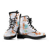 Cute Kangaroo Pattern Leather Boots