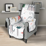 Cute cartoon dinosaurs tree pattern Chair Cover Protector