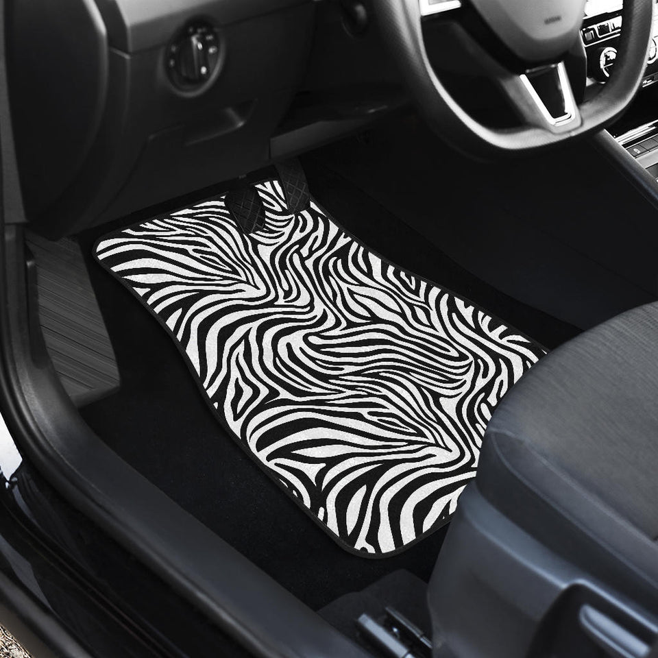 Zebra Skin Pattern Front Car Mats