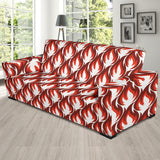 Fire Flame Symbol Design Pattern Sofa Slipcover