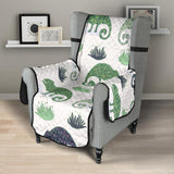 Chameleon lizard succulent plant pattern Chair Cover Protector