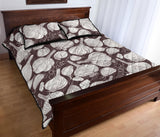 Garlic bulb dark background Quilt Bed Set