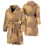 Bread Toast Pattern Print Design 04 Men's Bathrobe