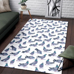 Pigeon Pattern Print Design 03 Area Rug