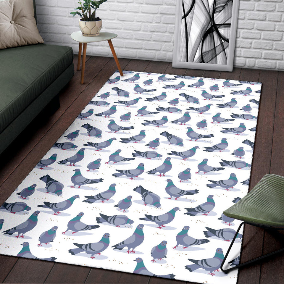 Pigeon Pattern Print Design 03 Area Rug