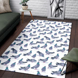 Pigeon Pattern Print Design 03 Area Rug