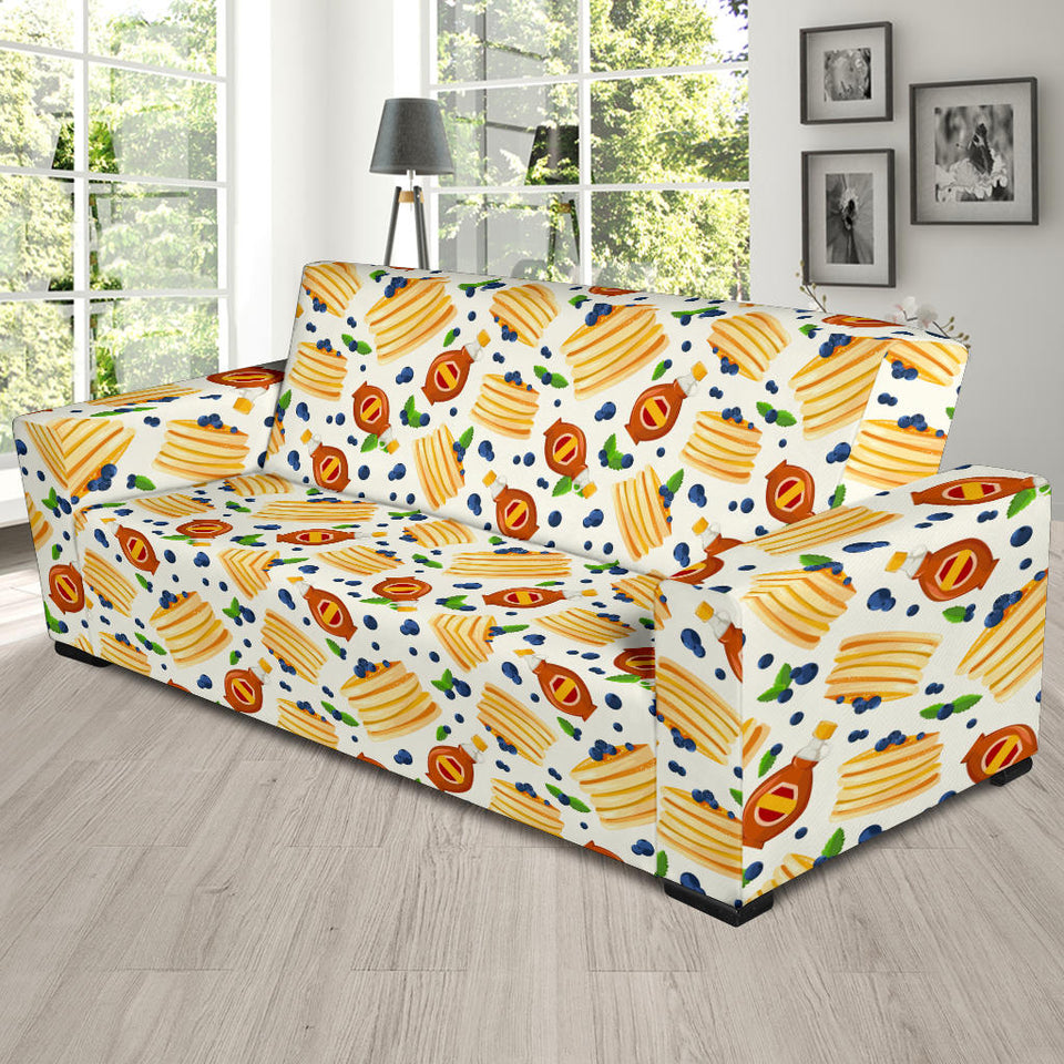 Pancake Pattern Print Design 02  Sofa Slipcover