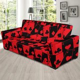 Casino Cards Suits Pattern Print Design 02 Sofa Slipcover