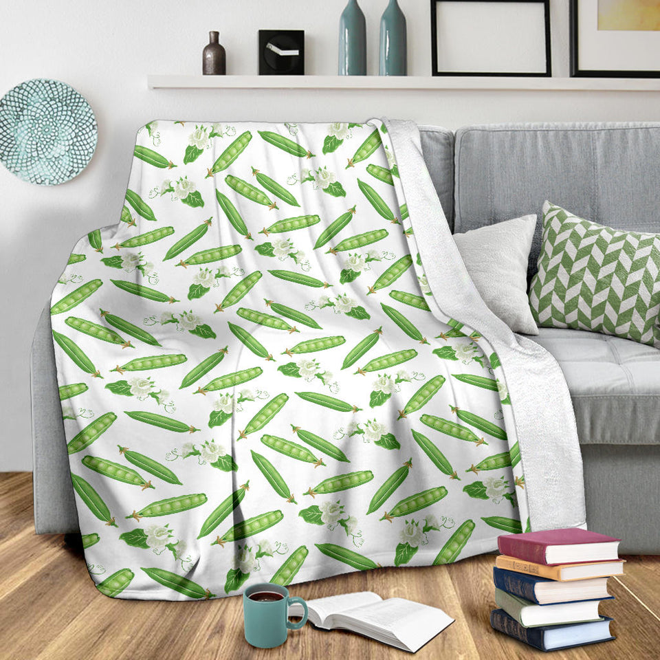 Green Peas Pattern Print Design 04 Premium Blanket