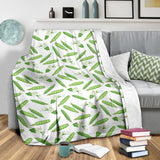 Green Peas Pattern Print Design 04 Premium Blanket