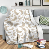 Cool Gold Moon Abstract Pattern Premium Blanket