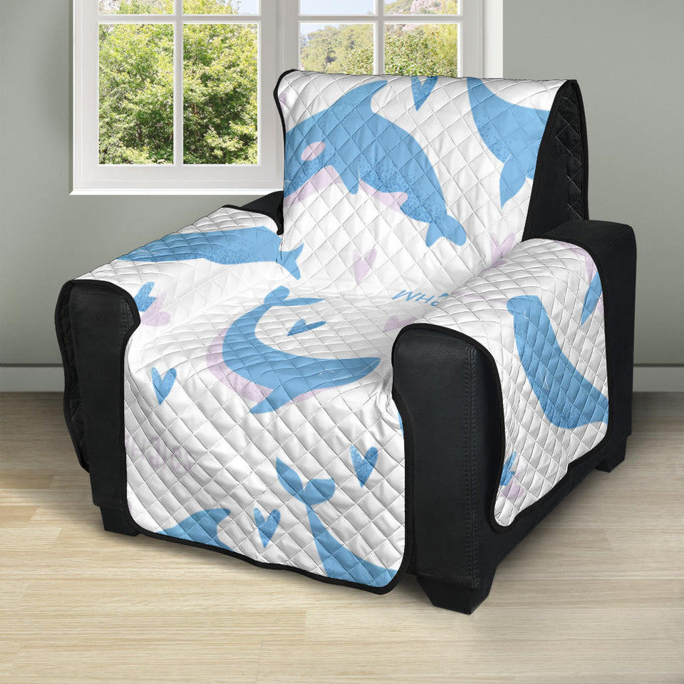 Blue whale pattern Recliner Cover Protector